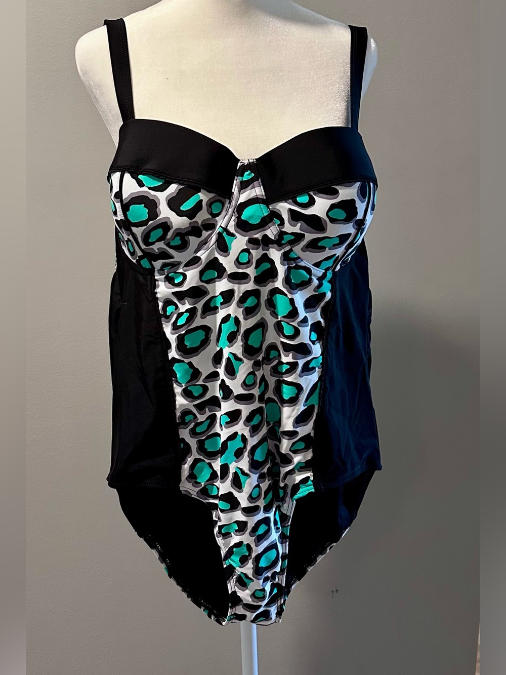 Leopard Print One Piece Swimsuit